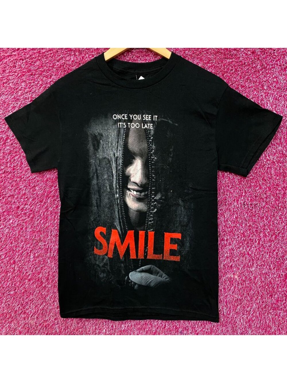 Smile Once You See It, It's too Late Movie Poster Tshirt size Small
